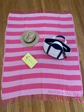 Victoria’s Secret Beach Cotton Towel Throw Lightweight Travel Picnic